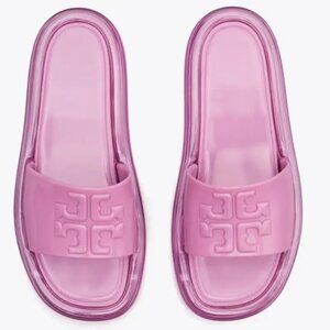 TORY BURCH Bubble Jelly Slides Cipria Purple Waterproof